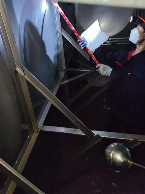 水箱清洗后检测水箱密封性及结构完整性